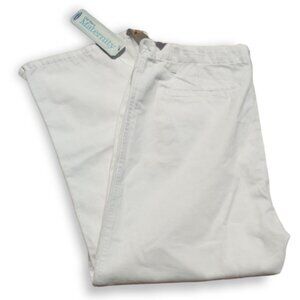 Old Navy Maternity Womens Medium Simply Khaki White Capris With Classic Panel